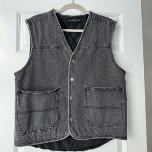 Gray denim Lioness sleeveless vest